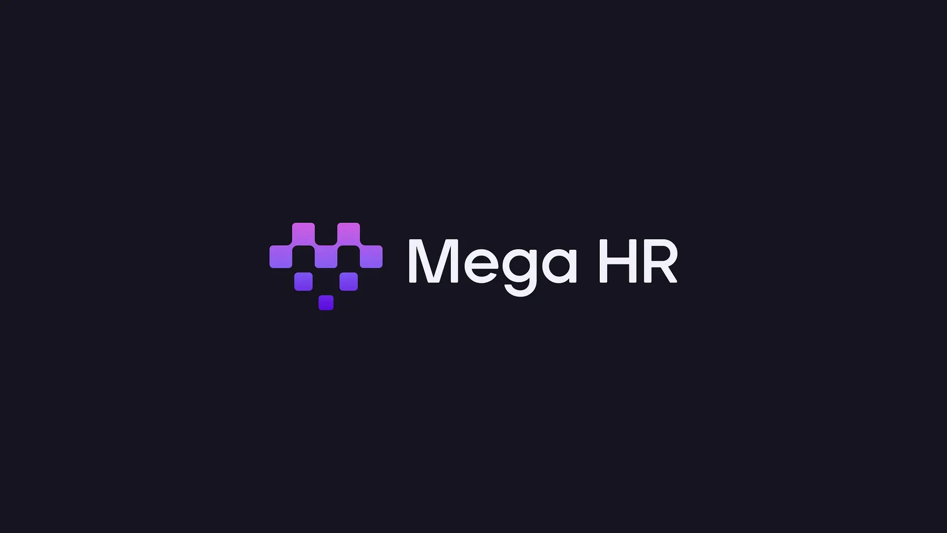 The logo mark brings these ideas together by combining: -a pixel-inspired grid, representing AI technology, digital systems, and scalability -the subtle shape of an M for Mega -and a heart, symbolizing people, empathy, and culture The result is a modern, versatile symbol that feels professional, approachable, and true to Mega HR’s mission.